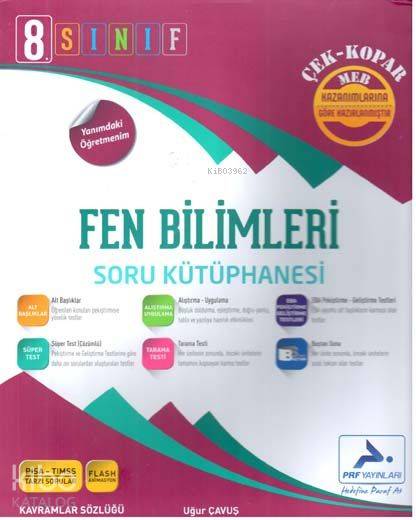 Paraf Yayınları 8. Sınıf LGS Fen Bilimleri Soru Kütüphanesi Çek Kopar Paraf 