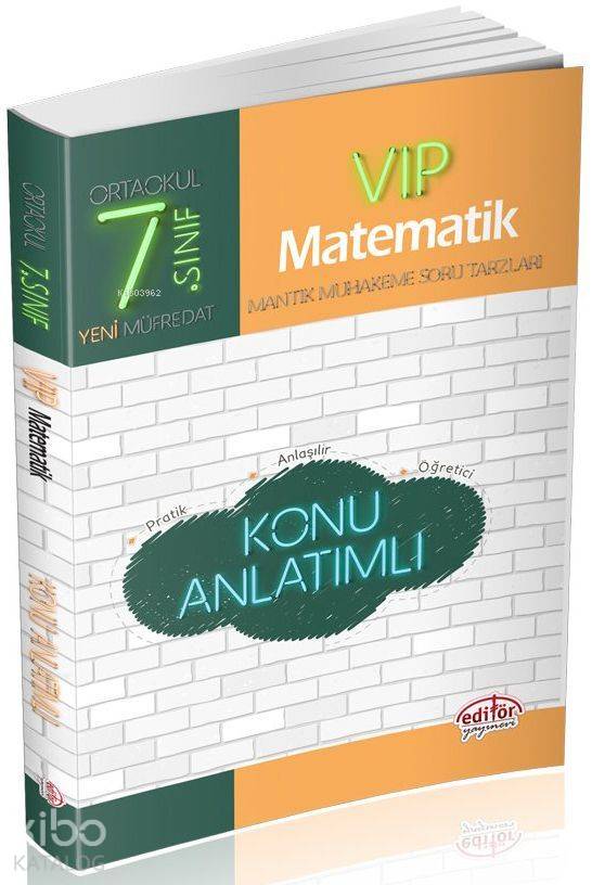 Editör Yayınları 7. Sınıf Vip Matematik Konu Anlatımı Editör 