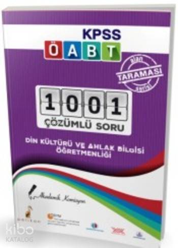 2018 KPSS ÖABT Din Kültürü ve Ahlak Bilgisi Öğretmenliği Alan Taraması Serisi 1001 Çözümlü Soru