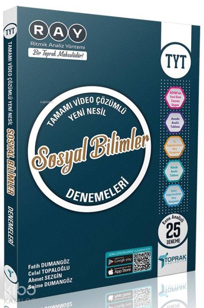 Toprak Yayınları TYT Sosyal Bilimler Tamamı Çözümlü 25 Denemeleri Toprak 