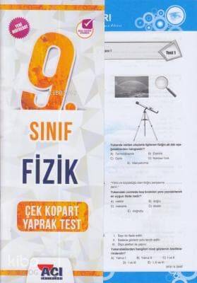 Açı - 9.Sınıf Fizik Çek Kopart Yaprak Test 