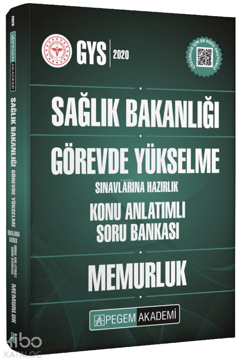  2020 Sağlık Bakanlığı Görevde Yükselme Sınavlarına Hazırlık Konu Anlatımlı Soru Bankası Memurluk Memurluk | 2020 Sağlık Bakanlığı Görevde Yükselme Sınavlarına Hazırlık Konu Anlatımlı Soru Bankası Memurluk Memurluk | Kolektif | Pegem Akademi Yayıncılık (Sınavlara Hazırlık) | 9786257052306 