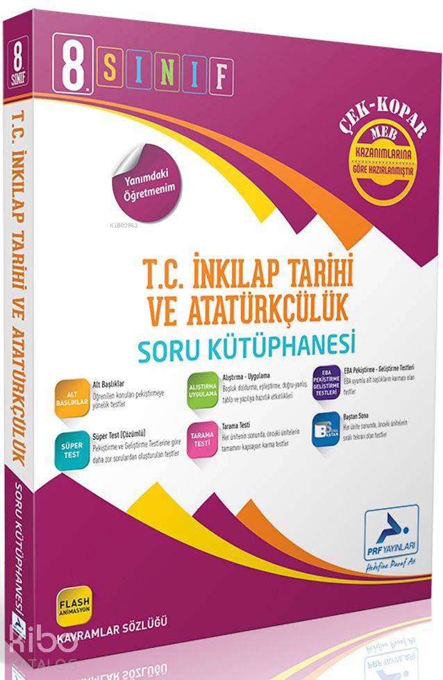 Paraf Yayınları 8. Sınıf LGS T.C. İnkılap Tarihi ve Atatürkçülük Soru Kütüphanesi Çek Kopar Paraf 