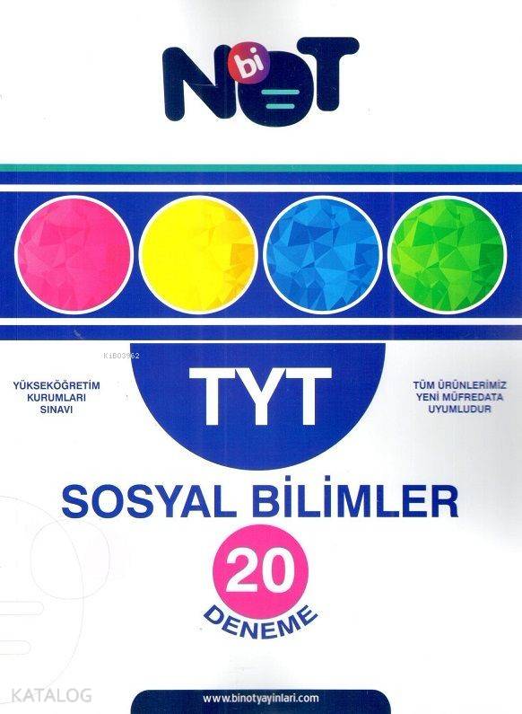 BiNot Yayınları TYT Sosyal Bilimler 20 Deneme BiNot 