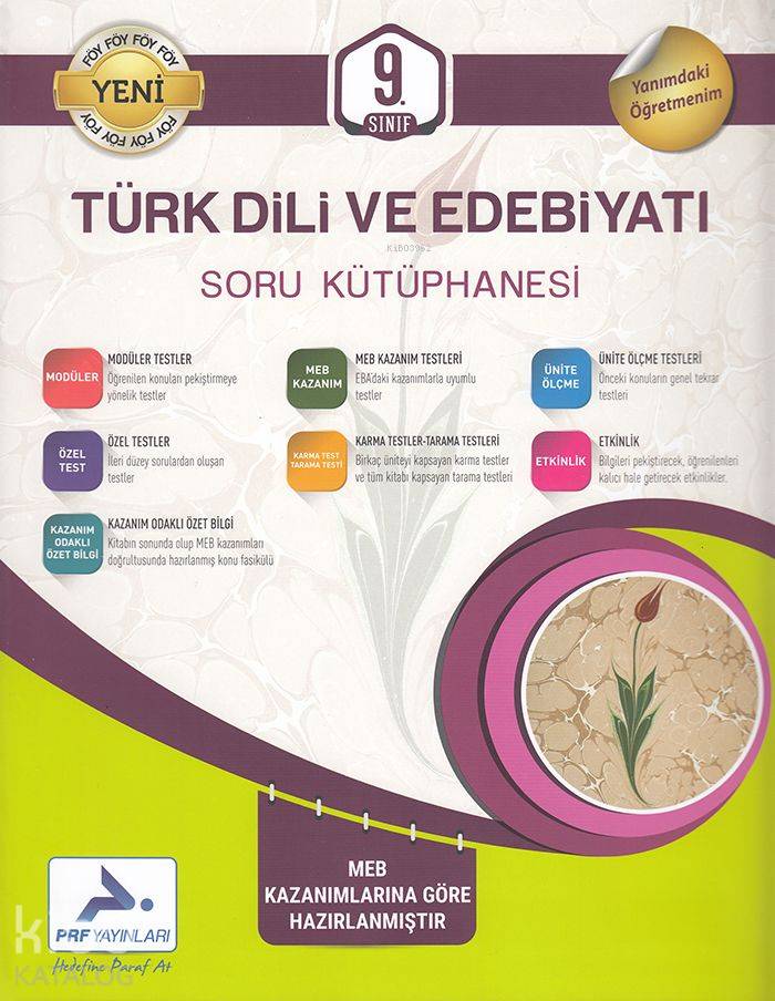 Paraf Yayınları 9. Sınıf Türk Dili ve Edebiyatı Soru Kütüphanesi Paraf 