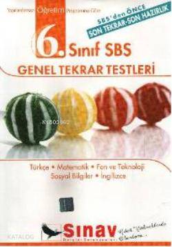 6. Sınıf SBS Genel Tekrar Testleri; Türkçe Matematik Fen ve Teknoloji Sosyal Bilimler İngilizce