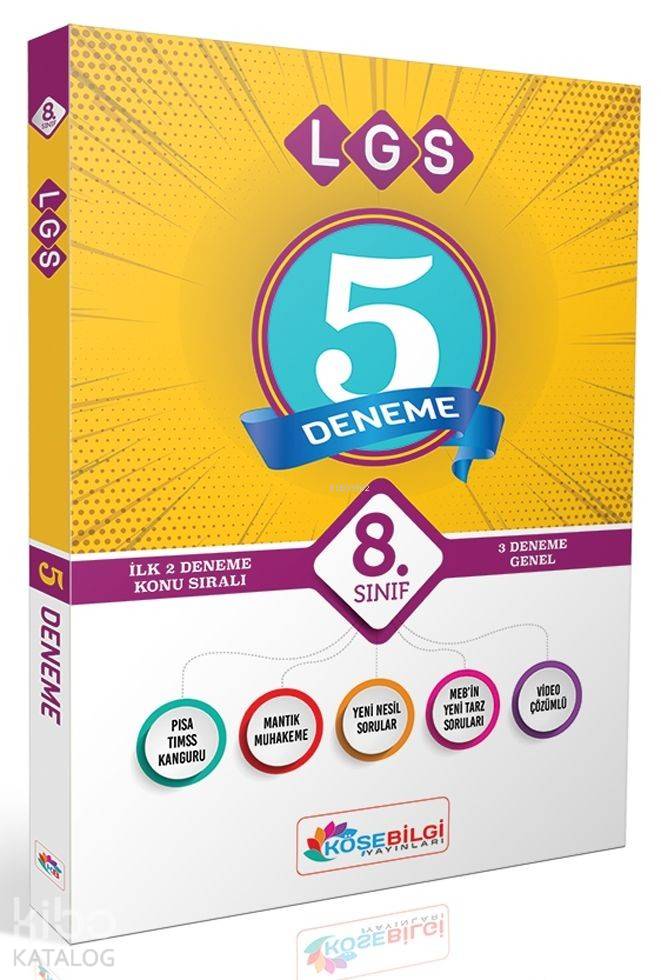 Köşebilgi Yayınları 8. Sınıf LGS 5 Deneme Köşebilgi 