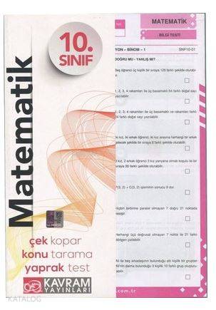 10. Sınıf Matematik Yaprak Testi