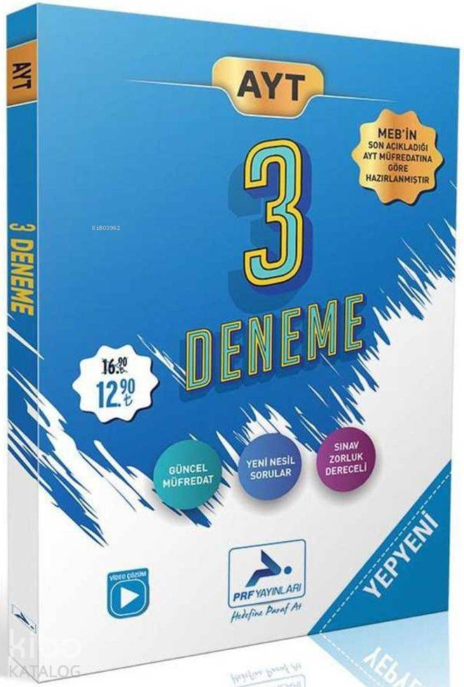 Paraf Yayınları AYT 3 Deneme 2020 Özel PRF Paraf 
