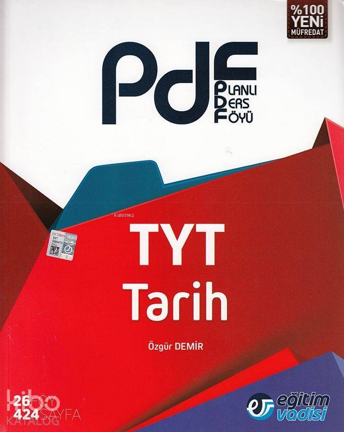 Eğitim Vadisi Yayınları TYT Tarih PDF Planlı Ders Föyü Eğitim Vadisi 