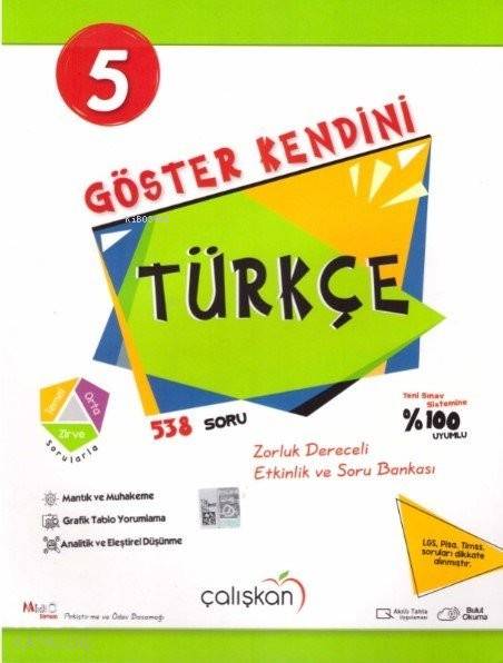 Çalışkan Yayınları 5. Sınıf Türkçe Göster Kendini Soru Bankası Çalışkan 