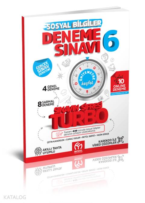 Model Eğitim Yayınları 6. Sınıf Sosyal Bilgiler Turbo Deneme Sınavı Model Eğitim 