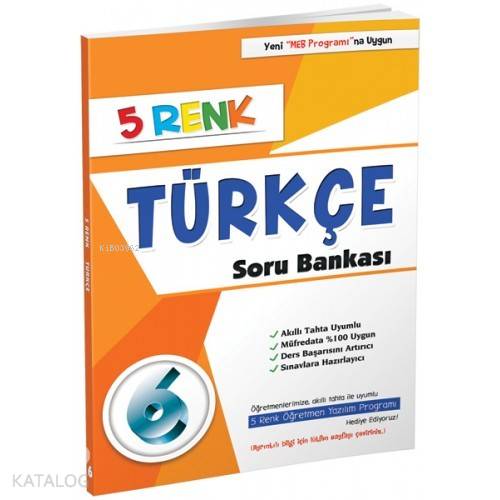 5 Renk Yayınları 6. Sınıf Türkçe Soru Bankası 5 Renk 