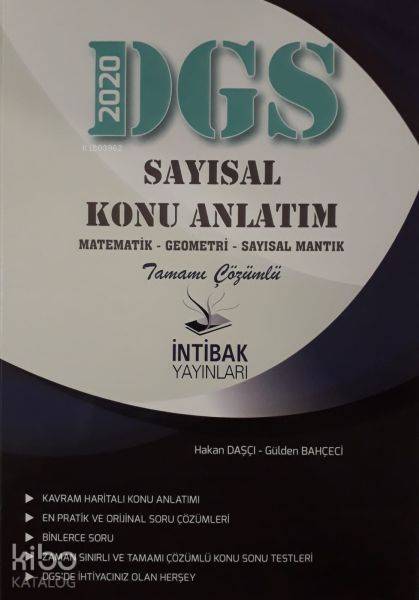 İntibak - 2020 Dgs Sayısal Konu Anlatım (Yeni)