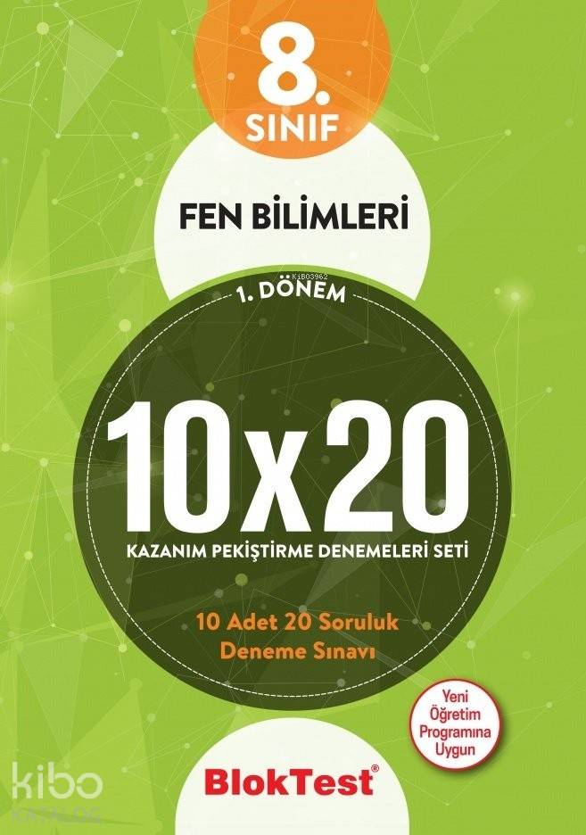 BlokTest Yayınları 8. Sınıf 1. Dönem LGS Fen Bilimleri 10x20 Kazanım Pekiştirme Denemeleri Seti BlokTest 