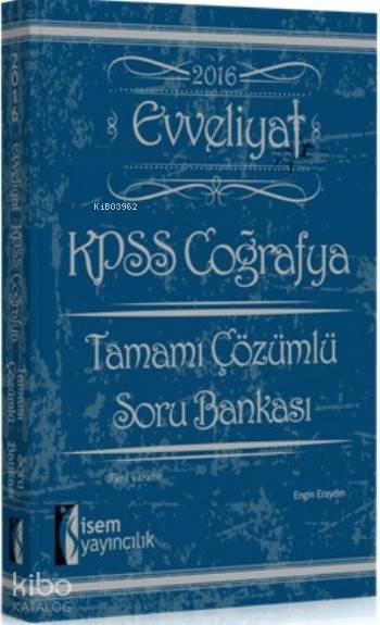 Evveliyat Kpss Coğrafya Tamamı Çözümlü Soru Bankası 2016