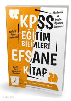 2019 KPSS Eğitim Bilimleri Efsane Tek Kitap Konu Anlatımlı