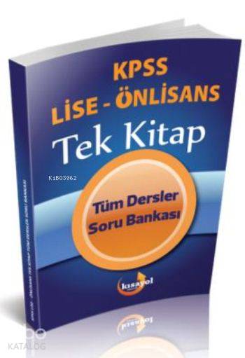 2016 Kpss Lise Ön lisans Tek Kitap; Tüm Dersler Soru Bankası