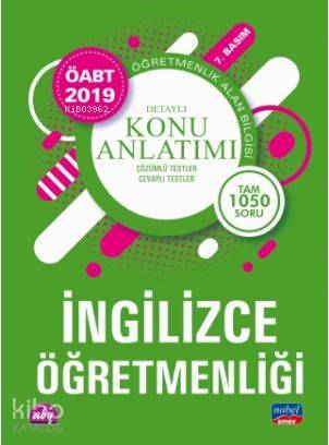  2019 ÖABT İngilizce Öğretmenliği Detaylı Konu Anlatımı | 2019 ÖABT İngilizce Öğretmenliği Detaylı Konu Anlatımı | Kolektif | Nobel Akademik Yayıncılık | 9786057960092 