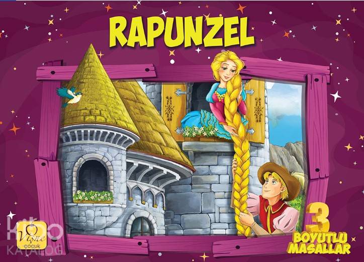  Rapunzel (Ciltli) Üç Boyutlu Masallar | Kolektif | Vişne Çocuk Yayınları | 9786052398289 | 