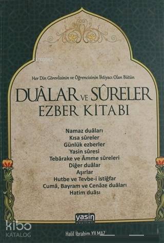  Dualar ve Sureler Ezber Kitabı | Halil İbrahim Yılmaz | Yasin Yayınevi | 9786053460404 | 