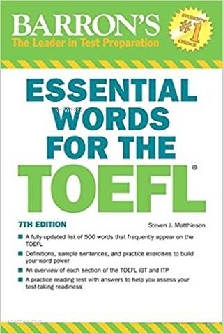  Essential Words for the TOEFL | Steven J Matthiesen | Barrons | 9781438008875 | 
