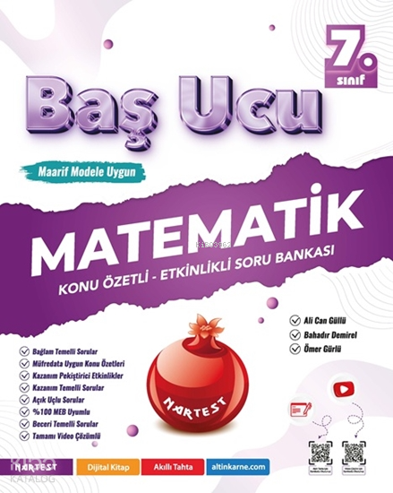 Nartest 7. Sınıf Matematik Baş Ucu Kitabı Maarif Modeli