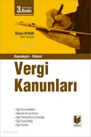  Vergi Kanunları Kaynakçalı Güncel | Özkan Aykar | Adalet Yayınevi | 9786051463155 | 