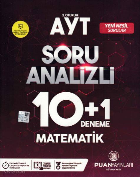 Puan Yayınları AYT Matematik Soru Analizli 10+1 Deneme Puan 
