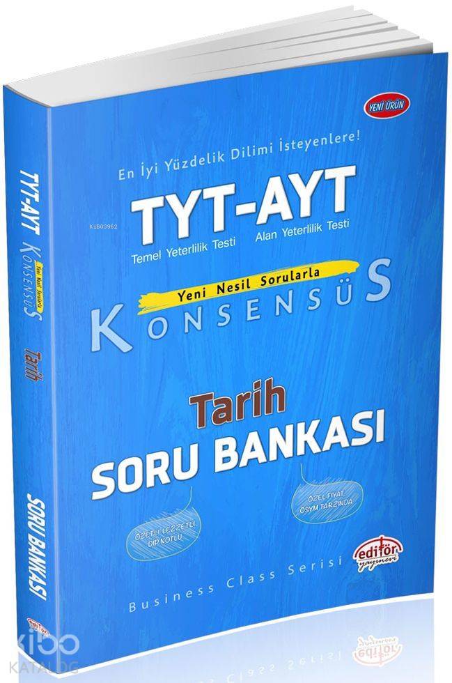 Editör Yayınları TYT AYT Tarih Konsensüs Soru Bankası Editör 