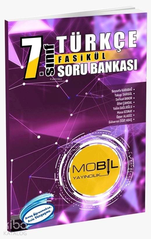 Mobil Yayınları 7. Sınıf Türkçe Fasikül Soru Bankası Mobil 
