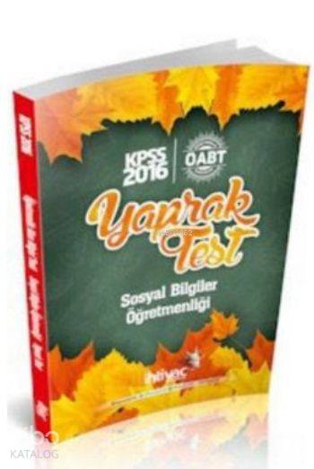 Öabt Kpss Sosyal Bilgiler Öğretmenliği; Yaprak Test 2016