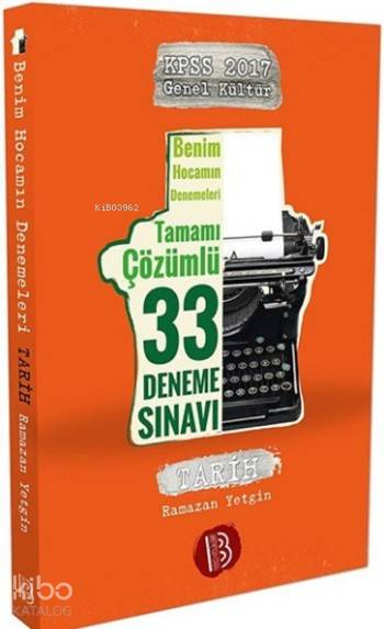 2017 KPSS Tarih Tamamı Çözümlü 33 Deneme