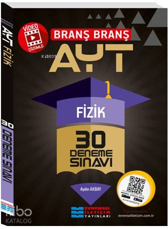  Video Çözümlü AYT Fizik 30 Deneme Sınavı | Video Çözümlü AYT Fizik 30 Deneme Sınavı | Aydın Akbay | Evrensel İletişim Yayınları (Hazırlık) | 9786052110553 
