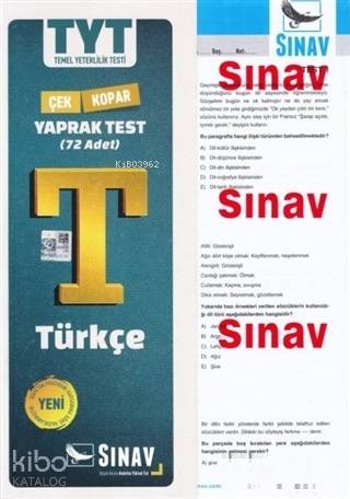  2019 TYT Türkçe Yaprak Test | 2019 TYT Türkçe Yaprak Test | Kolektif | Sınav Yayınları | 9786051237312 