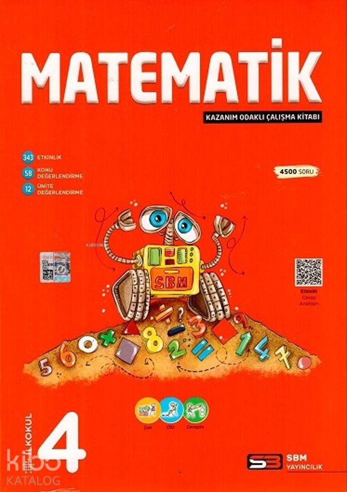 SBM Yayınları 4. Sınıf Matematik Kazanım Odaklı Çalışma Kitabı SBM 