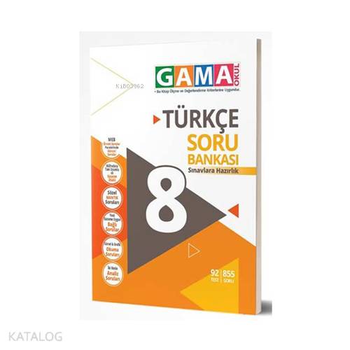 Gama 8.Sınıf Orjin Türkçe Konu Özetli Etkinlikli Soru Bankası