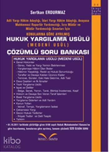 Hukuk Yargılama Usûlü Çözümlü Soru Bankası