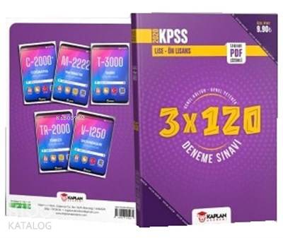 2020 KPSS Lise-Ön Lisans Genel Kültür - Genel Yetenek Tamamı PDF Çözümlü 3'lü Deneme Sınavı
