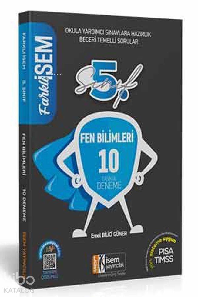 İsem Yayınları 5. Sınıf Fen Bilimleri 10 Deneme Sınavı İsem 