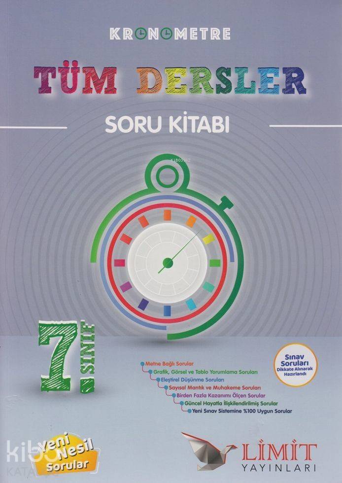 Limit Yayınları 7. Sınıf Tüm Dersler Kronometre Soru Kitabı Limit 
