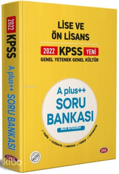 2022 KPSS Genel Yetenek Genel Kültür Lise ve Ön Lisans A Plus++ Soru Bankası