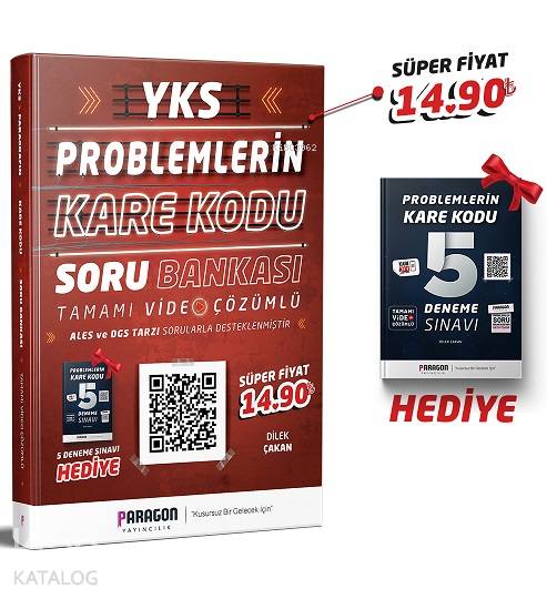 2020 YKS Problemlerin KareKodu Tamamı Video Çözümlü Soru Bankası + 5 Deneme Hediye