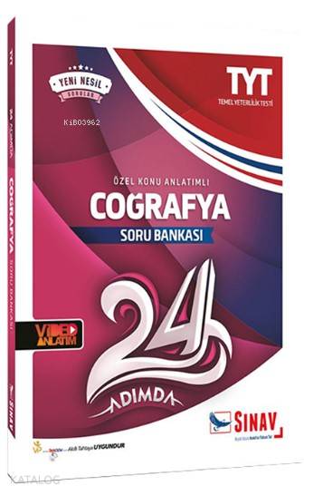 Sınav Dergisi Yayınları TYT Coğrafya 24 Adımda Özel Konu Anlatımlı Soru Bankası Sınav Dergisi 
