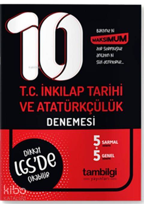 Tambilgi Yayınları 8. Sınıf LGS T.C. İnkılap Tarihi ve Atatürkçülük 10 lu Branş Denemesi Tambilgi 