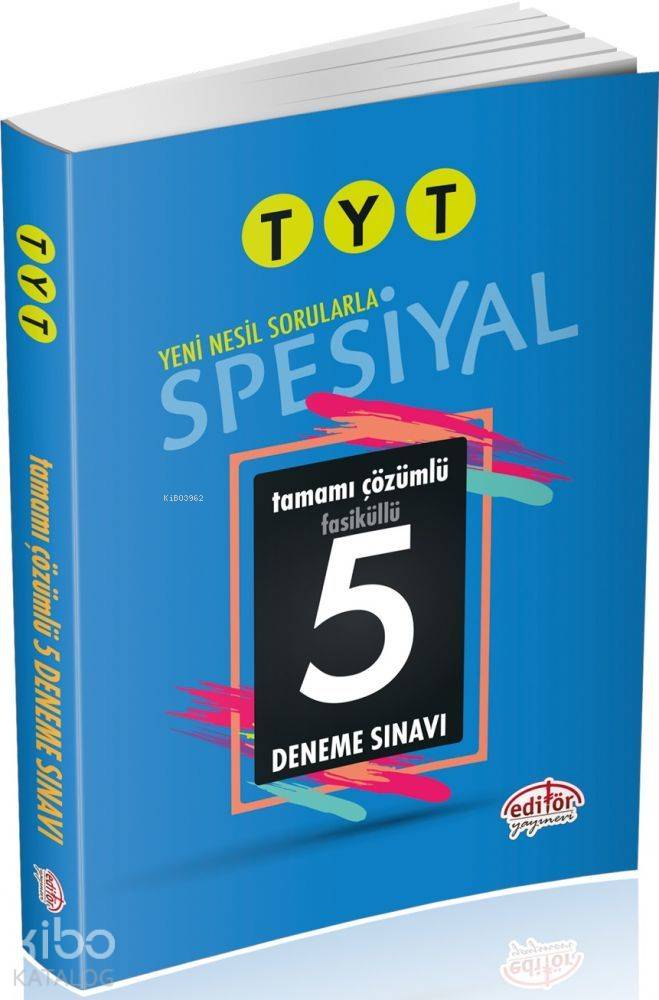 Editör Yayınları TYT Spesiyal Tamamı Çözümlü 5 Deneme Sınavı Editör 