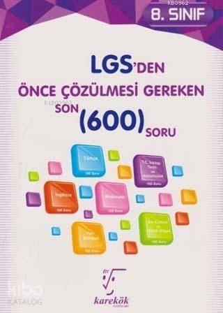 8. Sınıf LGS'den Önce Çözülmesi Gereken 600 Soru