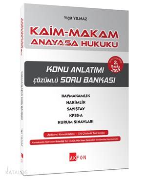 Kaim Makam Anayasa Hukuku Konu Özetli Soru Bankası; Tüm Kurum Sınavları İçin