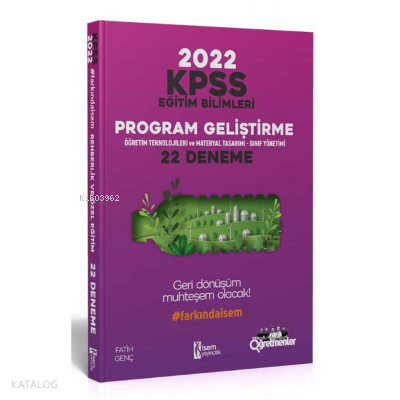 000000 2022 KPSS Eğitim Bilimleri Program Geliştirme 22 Deneme