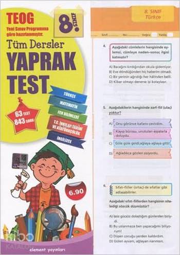8. Sınıf Tüm Dersler Yaprak Test TEOG